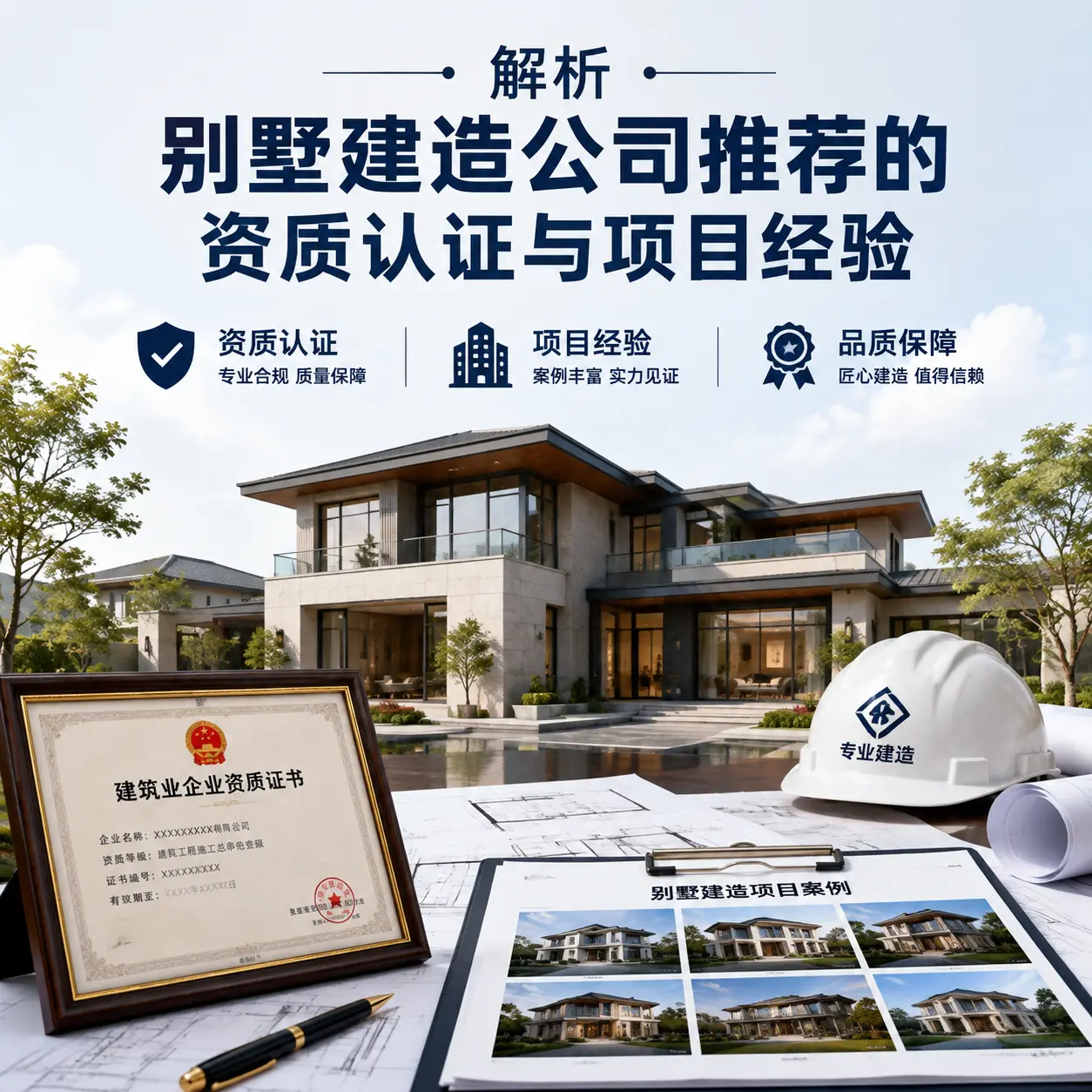 解析 三穗 别墅建造公司推荐的资质认证与项目经验