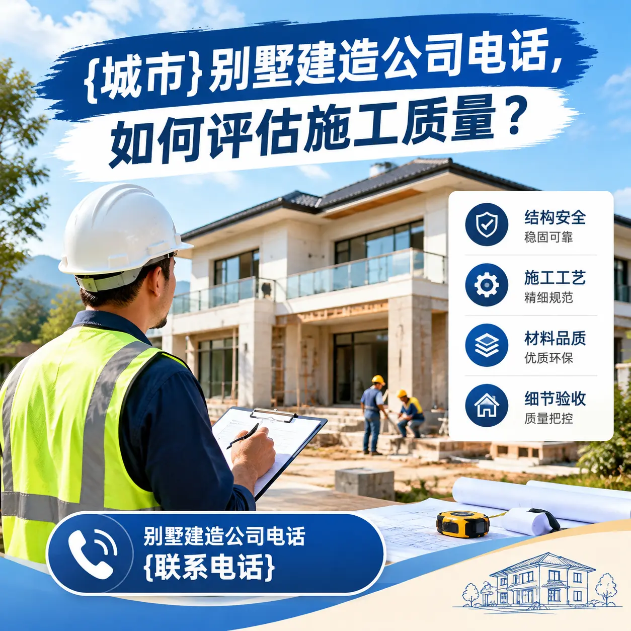 三穗别墅建造公司电话，如何评估施工质量？