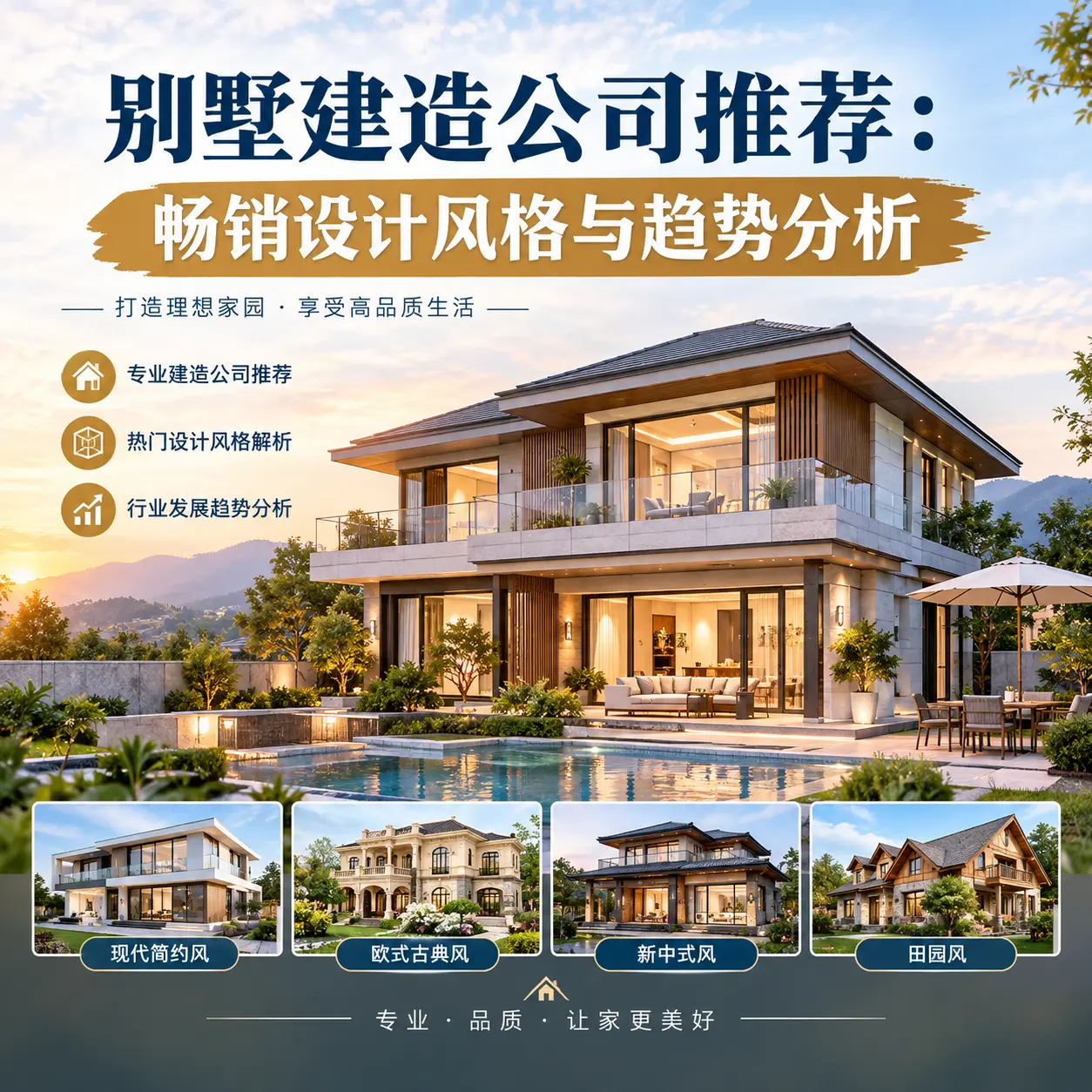 别墅建造公司推荐: 三穗 畅销设计风格与趋势分析